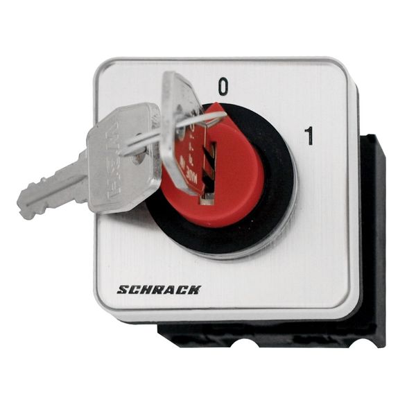 ON-OFF switch,1 pole,20A,for panel moun. 0-1,with key switch image 1