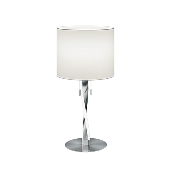 Nandor table lamp E27 + LED brushed steel image 1