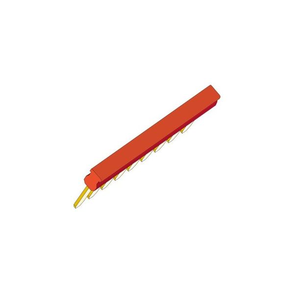 PC52,10 ROUGE, LATERAL JUMPER BARS, 10 POLES, RED, 10G image 1