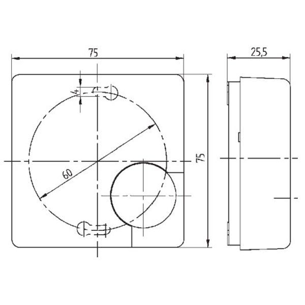 Room controller, 5-30C, AC 230V, 1CO, 10/5 A, heating/cooling switch image 2