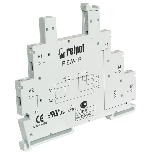Relay socket for RM699BV - Input: 12VDC, width: 6,2mm image 1
