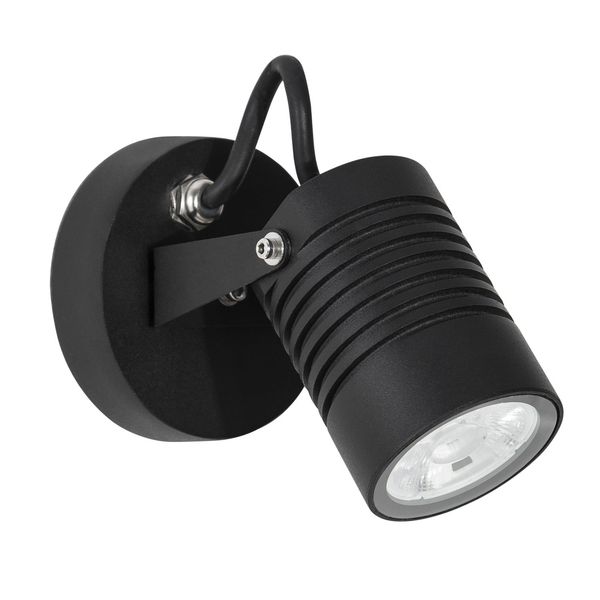 Black Aluminium & Glass LED 10 Watt 742Lm 3000K 100-240 Volt Beam Angle 24O IP65 D: 6.5 W: 9 H: 15 cm image 1