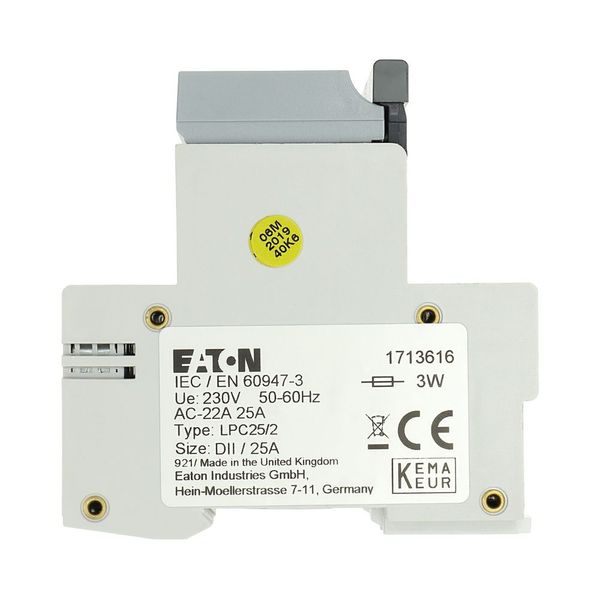 Fuse switch-disconnector, LPC, 25 A, service distribution board mounting, 2 pole, DII image 27