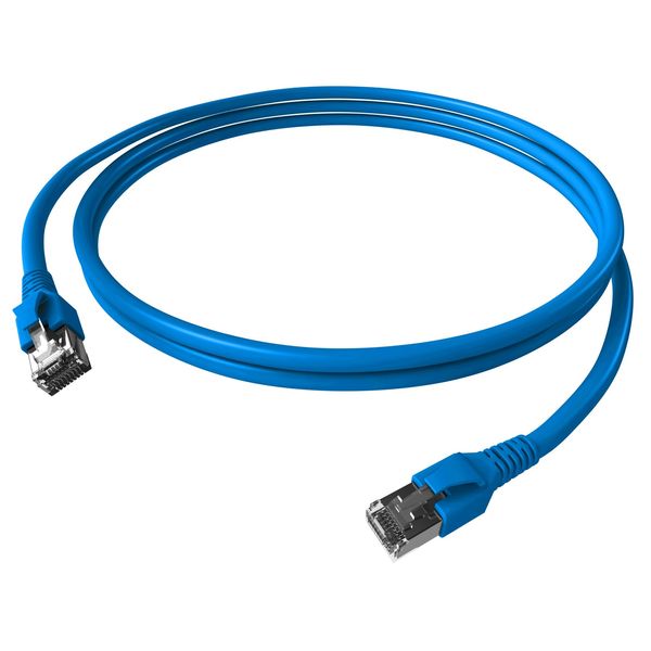 Patchcord RJ45 shielded Cat.6a 10GB, LS0H, blue,    0.5m image 3