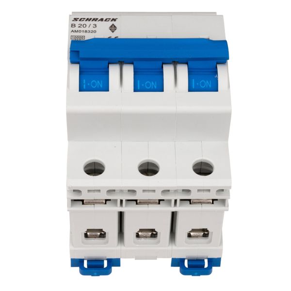 Miniature Circuit Breaker (MCB) AMPARO 10kA, B 20A, 3-pole image 2
