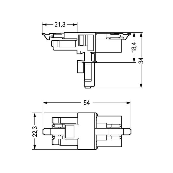 T-distribution connector 4-pole Cod. B pink image 3