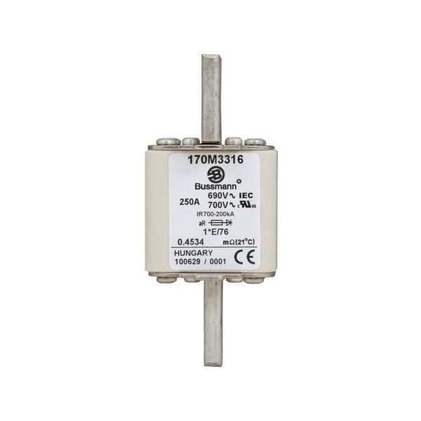 Fuse-link, high speed, 40 A, AC 690 V, compact size 1, 45 x 59 x 102 mm, aR, IEC, UL, single indicator image 6