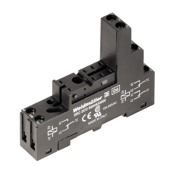 Relay socket, IP20, 2 CO contact , Screw connection image 1