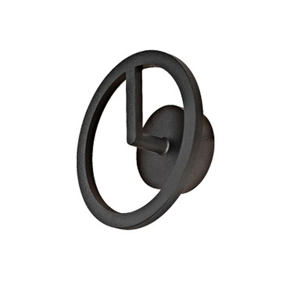 Q-RING, wall lamp, 3000K, PHASE, IP65, black image 1