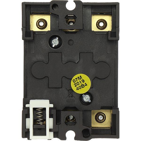 Main switch, P1, 32 A, rear mounting, 3 pole, Emergency switching off function, With red rotary handle and yellow locking ring, Lockable in the 0 (Off image 30