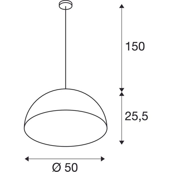FORCHINI PD-1 pendulum lamp, E27, max. 40W, rund, black/gold image 3