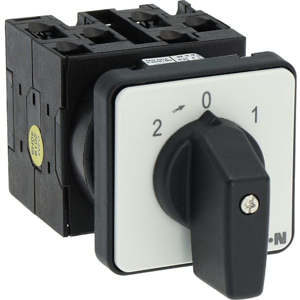 Universal control switches, T0, 20 A, flush mounting, 3 contact unit(s), Contacts: 6, 45 °, momentary/maintained, With 0 (Off) position, With spring-r image 30