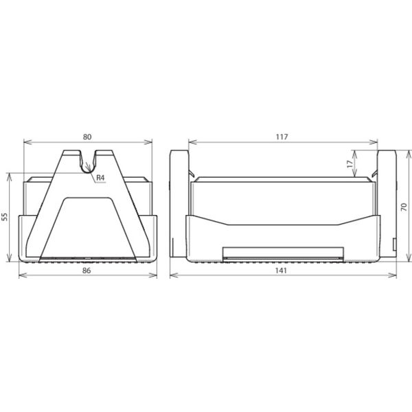 Roof cond. holder FB2 f. flat roofs with block C35/45, double holder R image 2