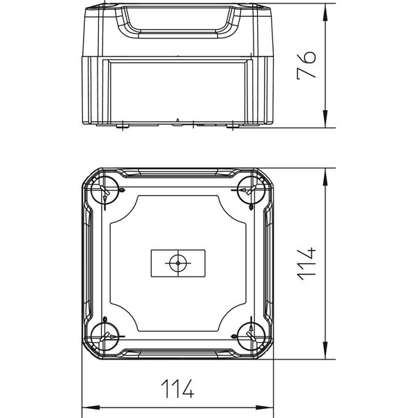 T 60 OE HD TR Junction box, closed with high transparent cover 114x114x76 image 2