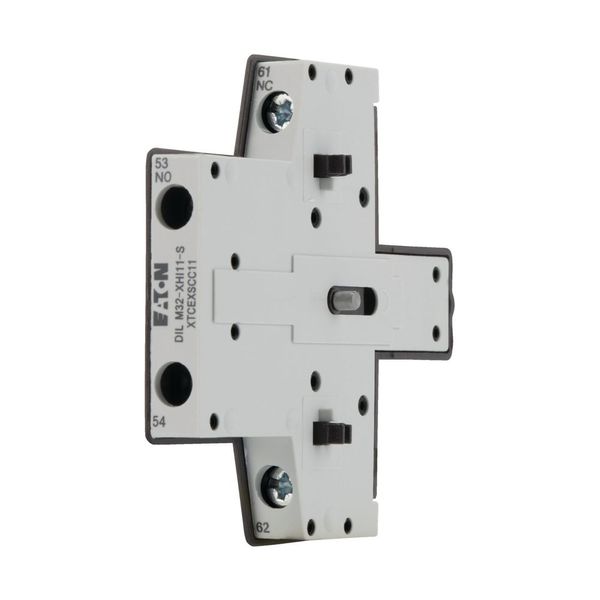 Auxiliary contact module, 2 pole, Ith= 16 A, 1 N/O, 1 NC, Side mounted, Screw terminals, DILM17 - DILM38 image 8