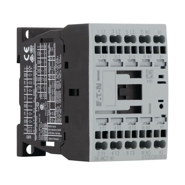 Contactor, 3 pole, 380 V 400 V 3 kW, 1 N/O, 24 V 50 Hz, AC operation, Spring-loaded terminals image 9