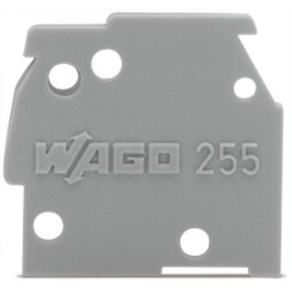 End plate snap-fit type 1 mm thick light gray image 3