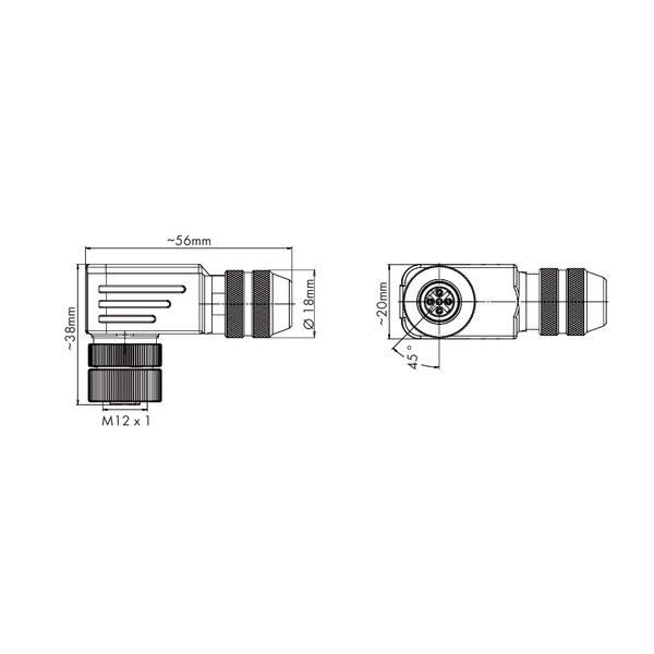 Accessories M12 socket, right angle 5-pole image 5