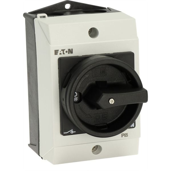 Main switch, T0, 20 A, surface mounting, 3 contact unit(s), 3 pole, 2 N/O, 1 N/C, STOP function, With black rotary handle and locking ring, Lockable i image 27