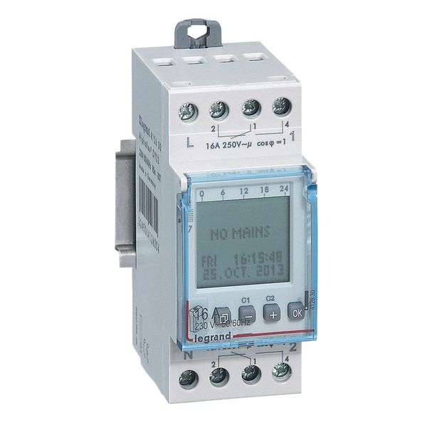 Programmable time switch digital disp. - multifunction annual prog. - 2 outputs image 1
