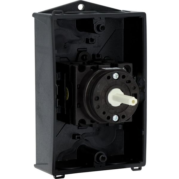 Main switch, T0, 20 A, surface mounting, 2 contact unit(s), 3 pole, 1 N/O, STOP function, With black rotary handle and locking ring, Lockable in the 0 image 32