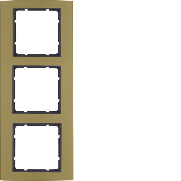 Frame 3gang, B.3, al. gold/ant. matt, al. anodised image 1