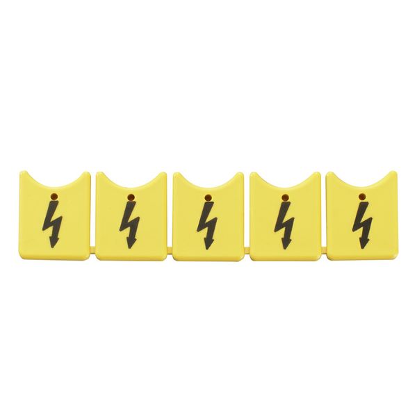 Terminal cover, Wemid, yellow, Height: 79 mm, Width: 18.74 mm, Depth:  image 1