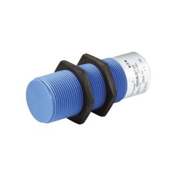Proximity switch, capacitive, Sn=25mm, 1N/O, 3L, NPN, 10-30VDC, M30, insulated material, line 2m image 2