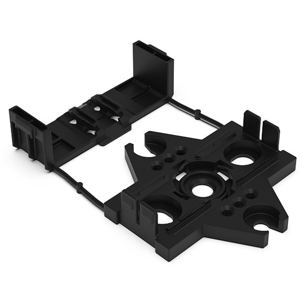 Mounting carrier 2- to 5-pole for flying leads black image 2