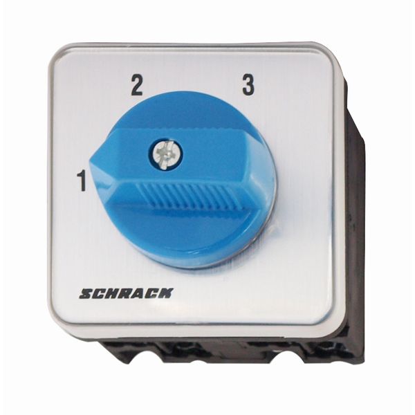 3 step Selector switch 2 pole, 20A, without 0 pos, 1-2-3 image 1
