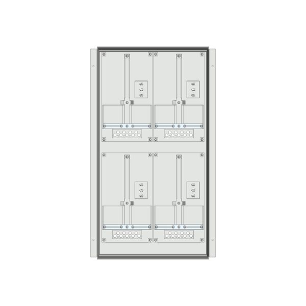Meter box insert 2-rows, 4 meter boards / 18 Modul heights image 1