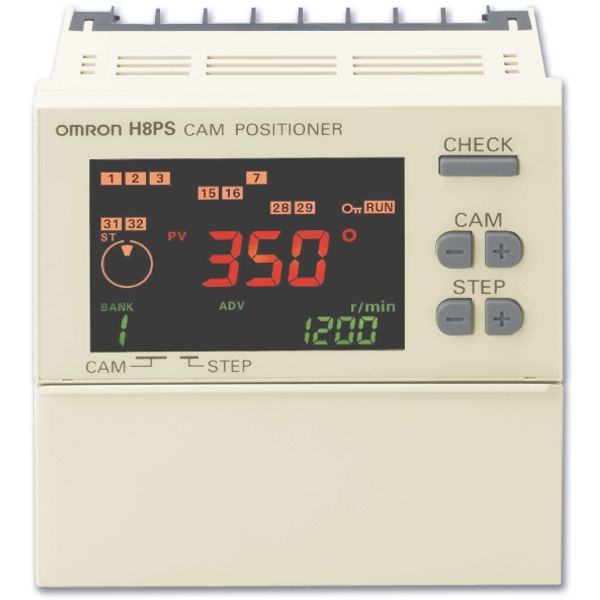 Rotary positioner, DIN 96x96 mm panel mounting, 24 VDC, 8x NPN outputs image 2