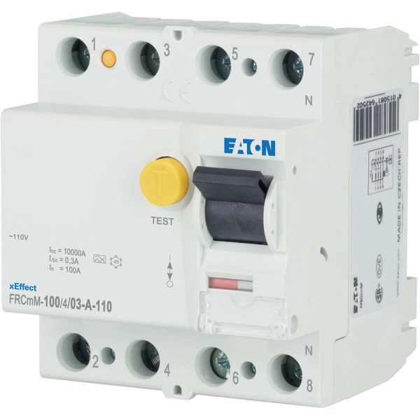 Residual current circuit breaker (RCCB), 100A, 4p, 300mA, type A, 110V image 13