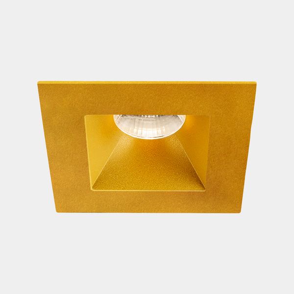 Downlight Play Deco Symmetrical Square Fixed 6.4W LED warm-white 2700K CRI 90 14.3º PHASE CUT Gold/Gold IP54 518lm image 1