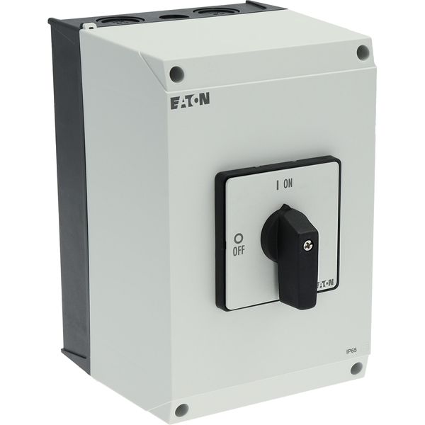 On-Off switch, P3, 100 A, surface mounting, 3 pole, with black thumb grip and front plate image 57