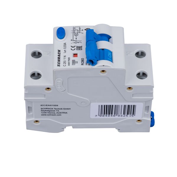 Combined MCB/RCD (RCBO) 1+N, AMPARO 10kA, C 25A, 30mA, Typ A image 1