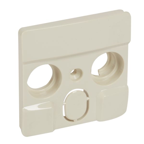 TV-R-SAT cover plate Niloé - 33 mm fixing centers - ivory image 1