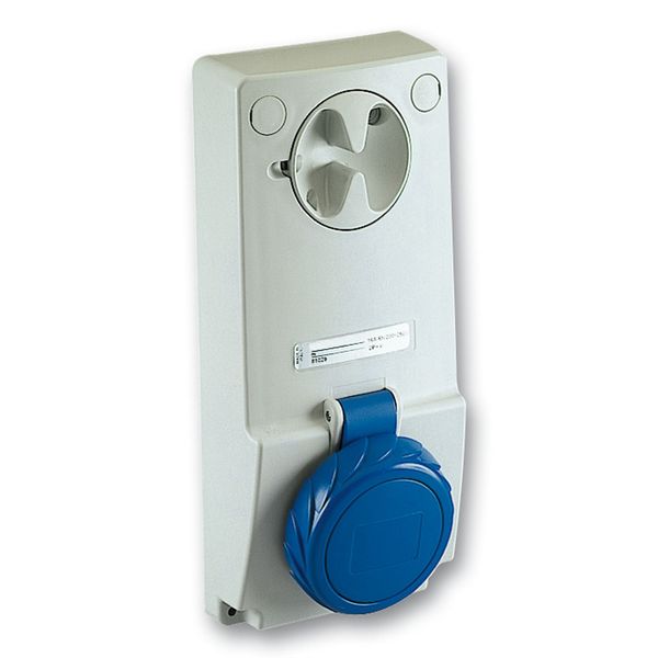 Unika interlocked socket - 32 A - 3P + E - 200...250 V AC - IP65 - panel image 1