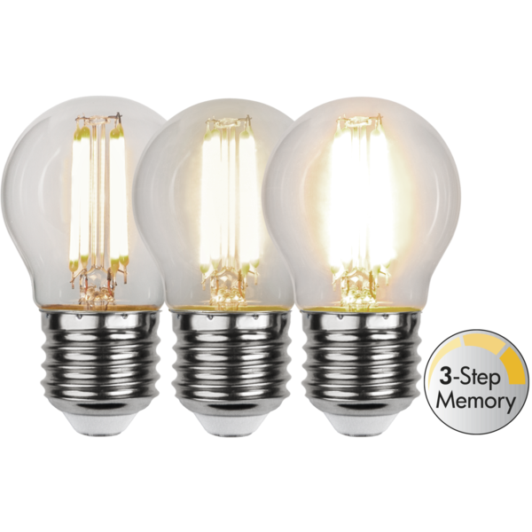 LED Lamp E27 G45 Clear 3-step memory image 2