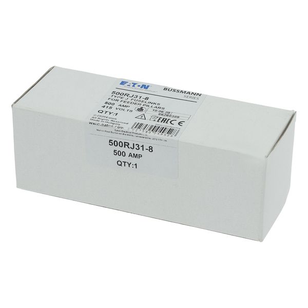 Utility fuse-link, LV, 500 A, AC 415 V, BS88/J, 49 x 131 mm, gL/gG, BS, 92mm fixing centres image 3