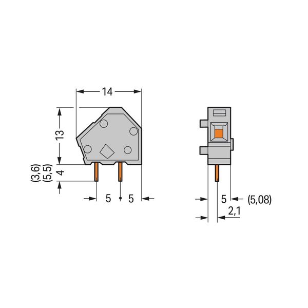 Stackable PCB terminal block 2.5 mm² Pin spacing 5/5.08 mm red image 2