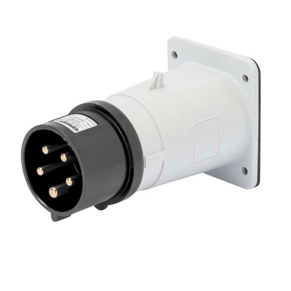 STRAIGHT FLUSH MOUNTING INLET - IP44 - 3P+E 16A 480-500V 50/60HZ - BLACK - 7H - SCREW WIRING image 2