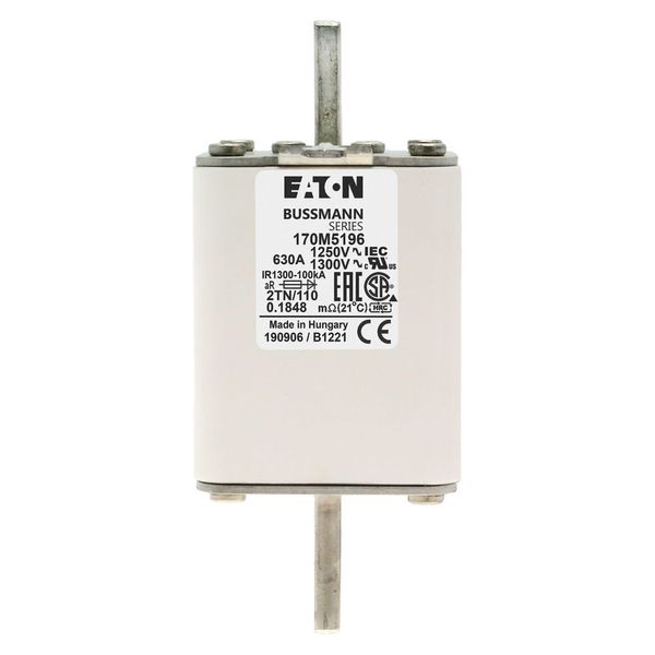 Fuse-link, high speed, 630 A, AC 1250 V, size 2, 61 x 75 x 138 mm, aR, DIN, IEC, type T indicator image 15