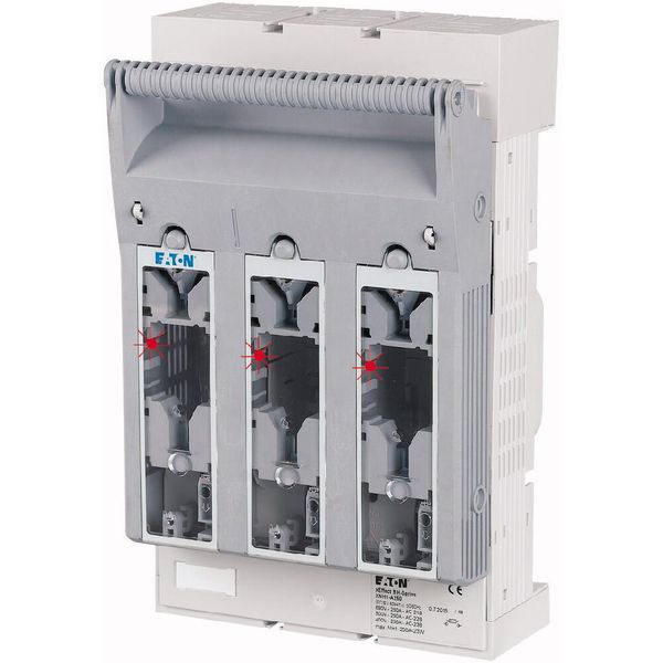 NH fuse-switch 3p flange connection M10 max. 150 mm², mounting plate, light fuse monitoring, NH1 image 23