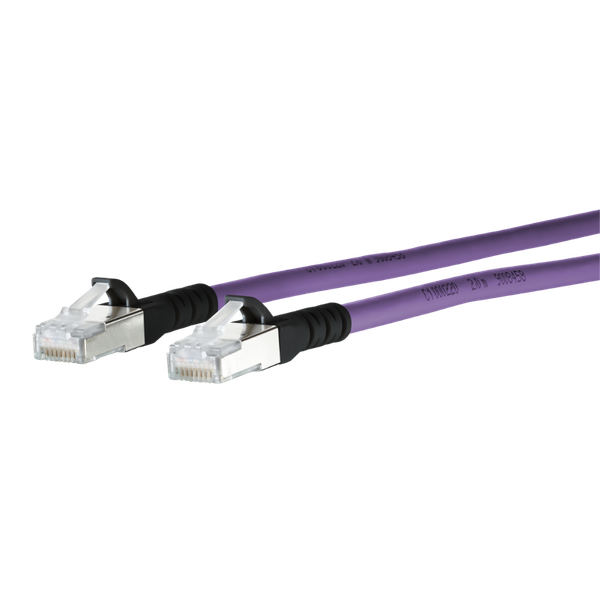 Patch cord Cat.6A AWG 26 0.5 m purple-black image 3