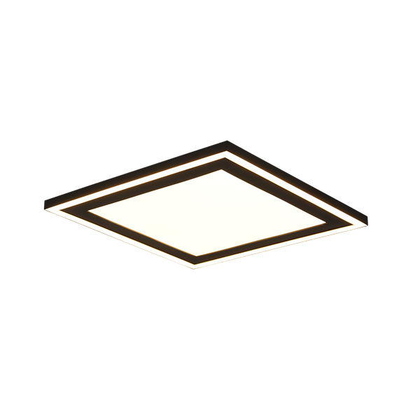 Carus LED ceiling lamp 33x33 cm matt black image 1