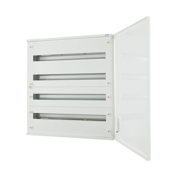 Complete surface-mounted flat distribution board, white, 24 SU per row, 4 rows, type A image 4