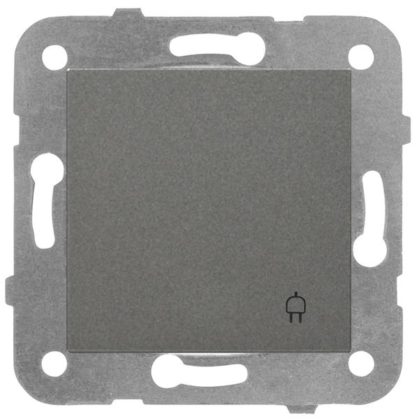 Socket outlet, flap cover, screw clamps, anthracite image 1