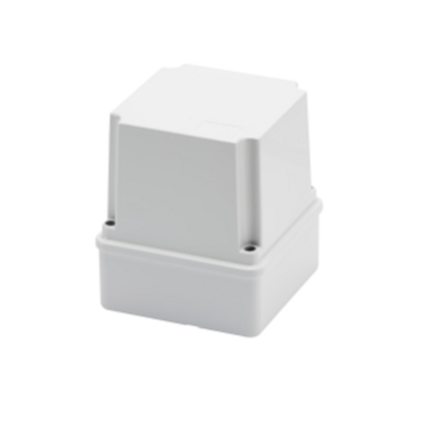 JUNCTION BOX WITH DEEP SCREWED LID - IP56 - INTERNAL DIMENSIONS 100X100X120 - SMOOTH WALLS - GWT960ºC - GREY RAL 7035 image 1