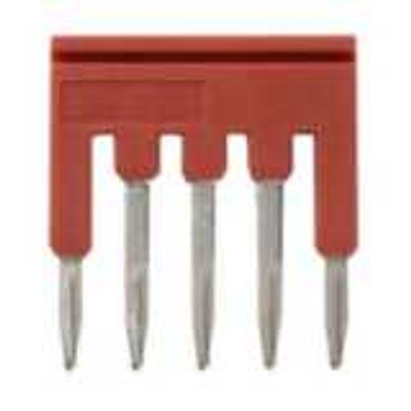 Short bar for terminal blocks 1 mm² push-in plus, 5 poles, red color image 4